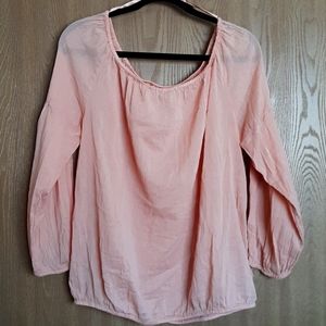 Peach Peasant Top